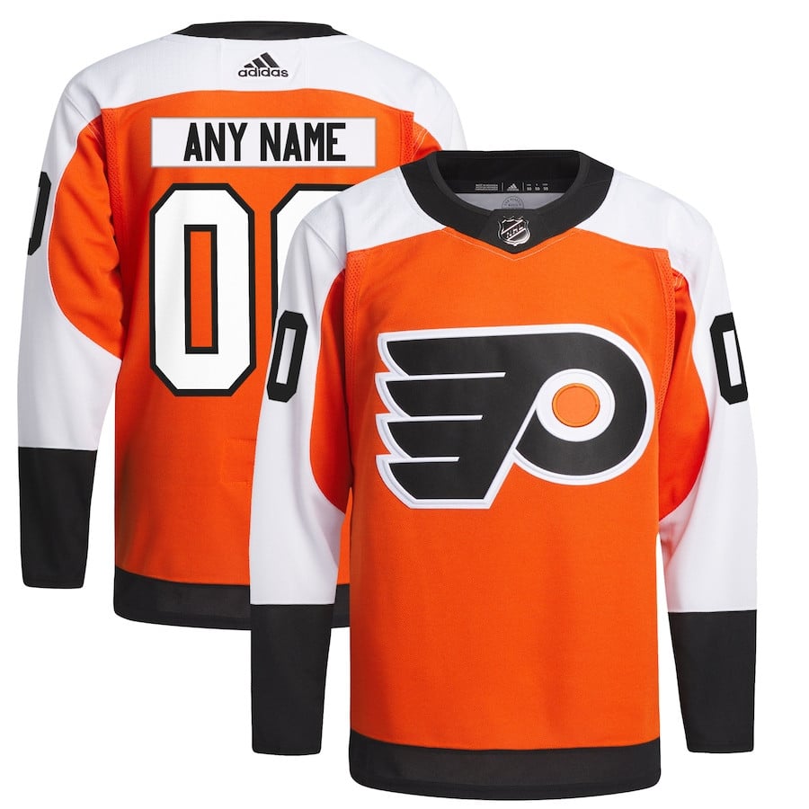 Philadelphia Flyers Home Primegreen Custom Men Hockey Jersey - Burnt Orange - JS544 