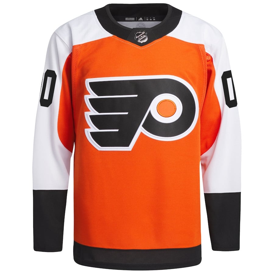 Alternative view of Philadelphia Flyers Home Primegreen Custom Men Hockey Jersey - Burnt Orange - JS544 