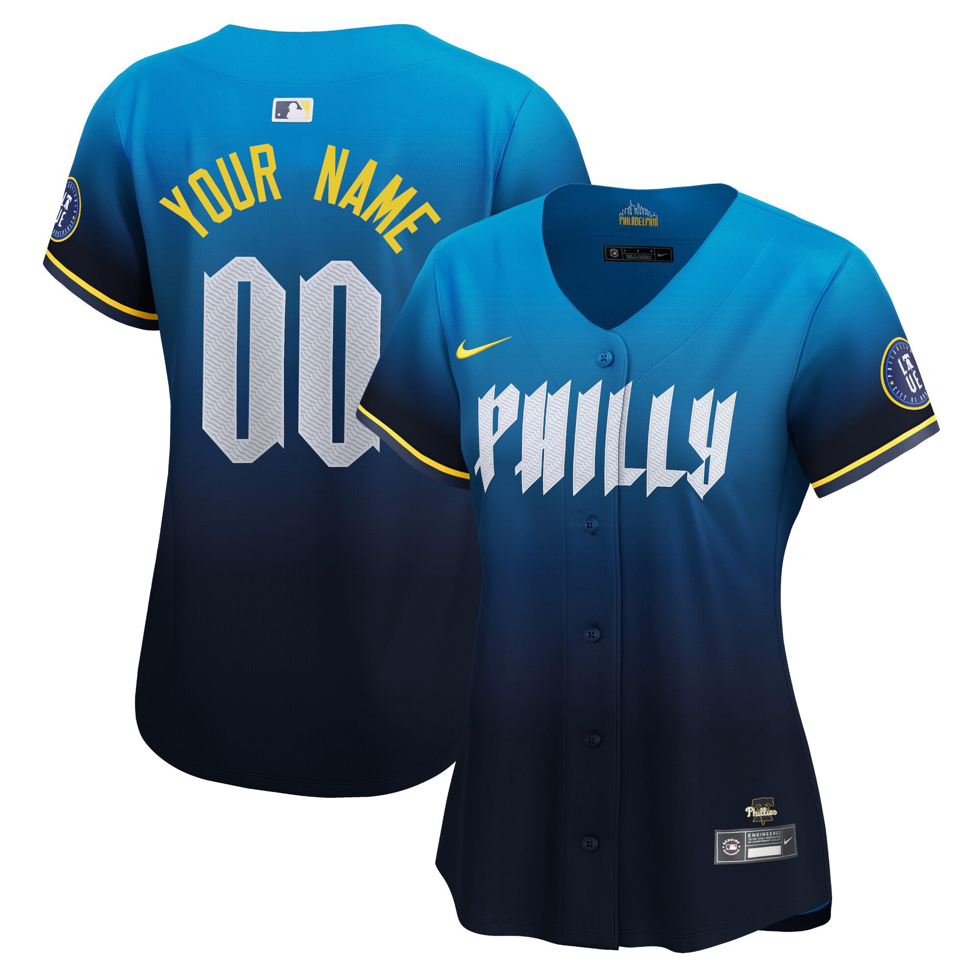 Philadelphia Phillies 2024 City Connect Limited Baseball Jersey Customized- Women 