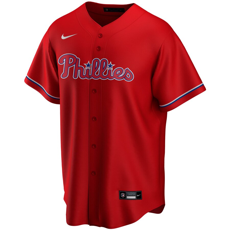 Alternative view of Philadelphia Phillies Alternate 2020 Replica Team Baseball Jersey ÃƒÂ¢Ã¢â€šÂ¬Ã¢â‚¬Å“ Red