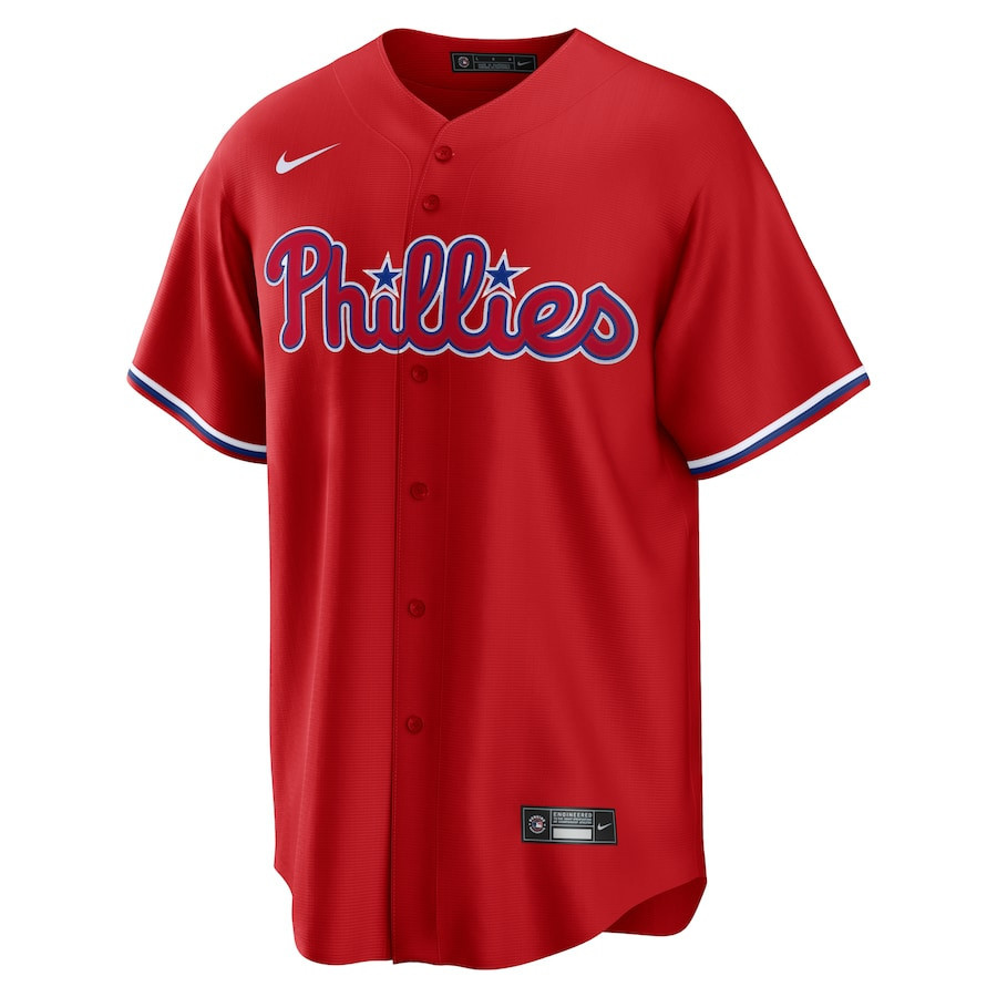 Alternative view of Philadelphia Phillies Alternate Men Baseball Jersey - Red 