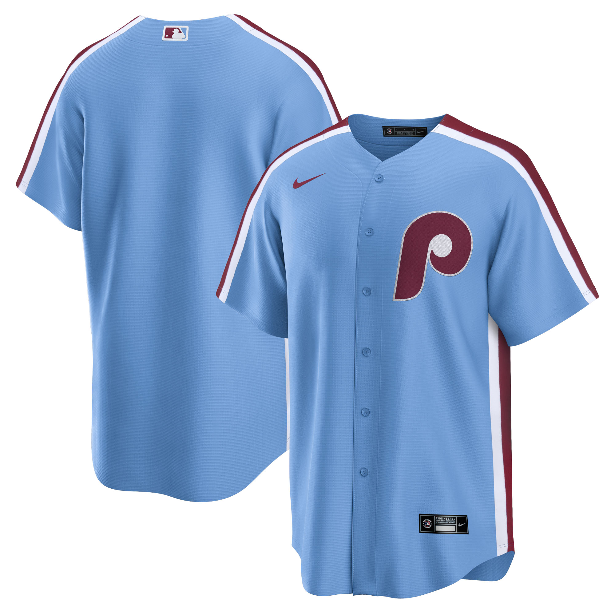 Philadelphia Phillies Alternate Replica Team Baseball Jersey - Light Blue
