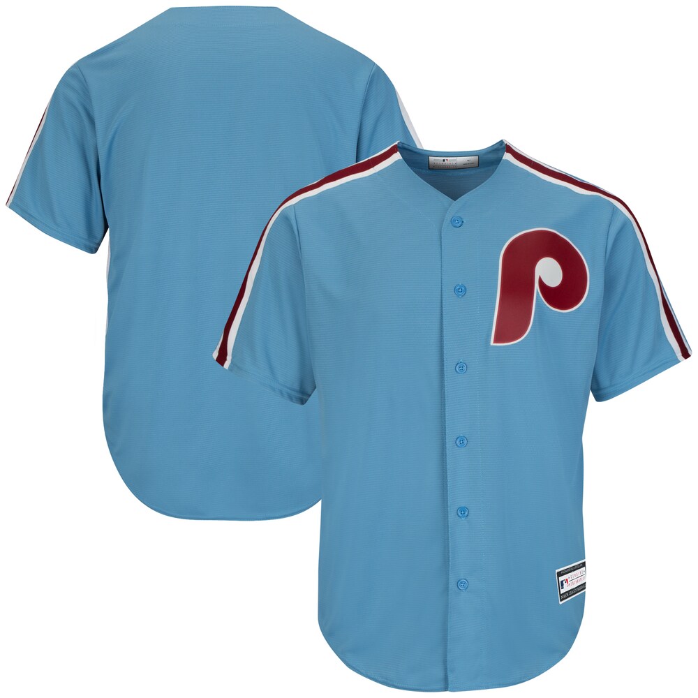 Philadelphia Phillies Big & Tall Cooperstown Collection Team Baseball Jerseyy - Light Blue