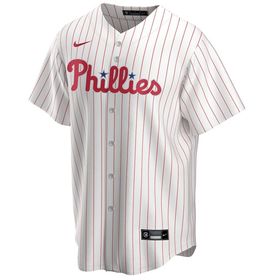 Alternative view of Philadelphia Phillies Home Custom Men Baseball Jersey - White 