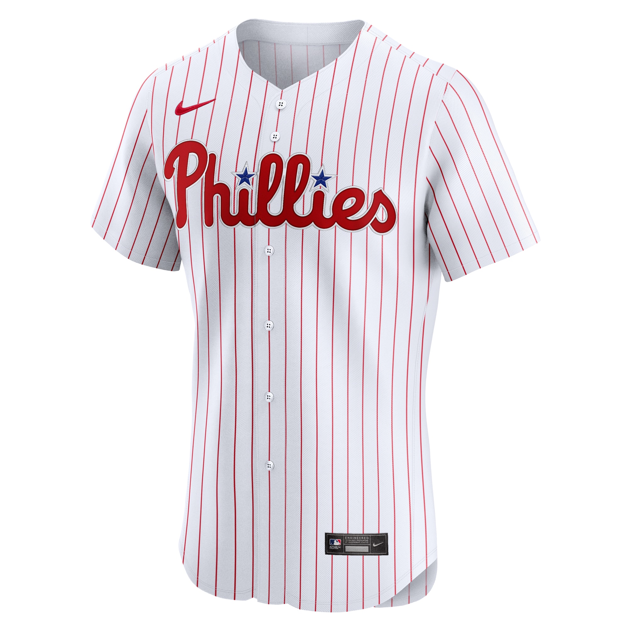 Alternative view of Philadelphia Phillies Home Elite Custom Baseball Jersey - White