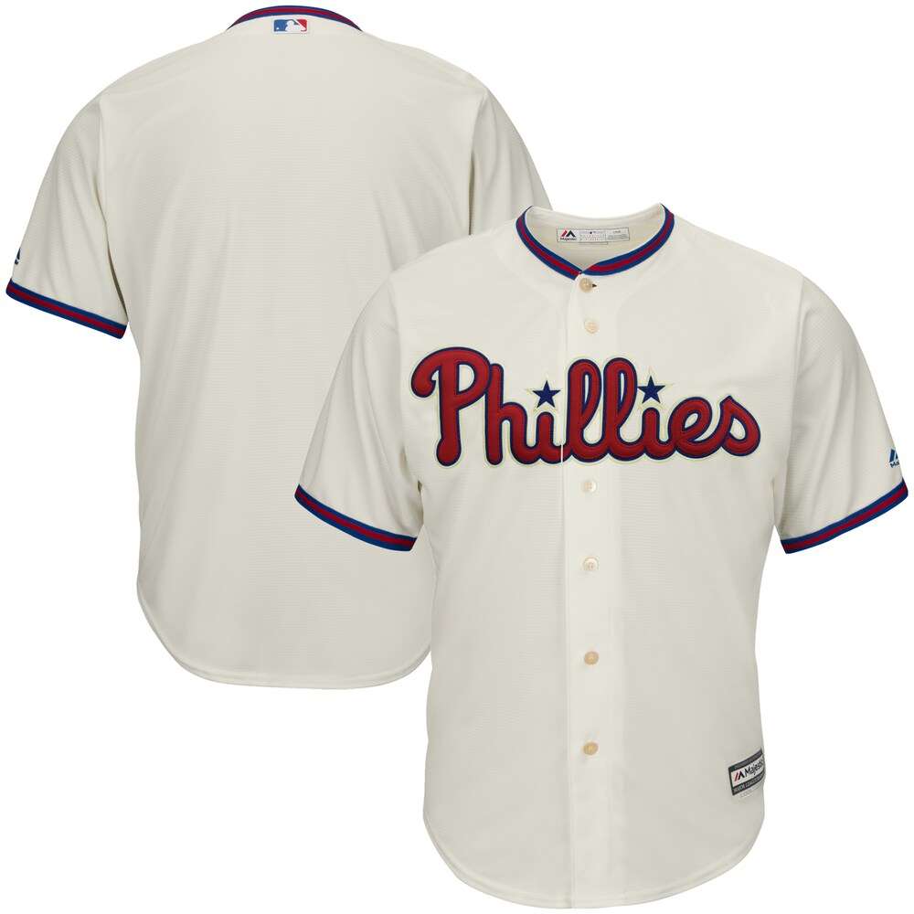 Philadelphia Phillies Majestic Alternate Official Cool Base Team Baseball Jersey - Cream