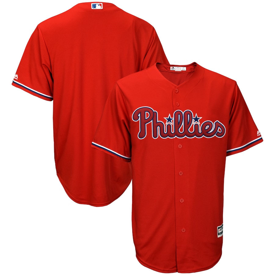 Philadelphia Phillies Majestic Alternate Official Cool Base Team Baseball Jersey – Scarlet