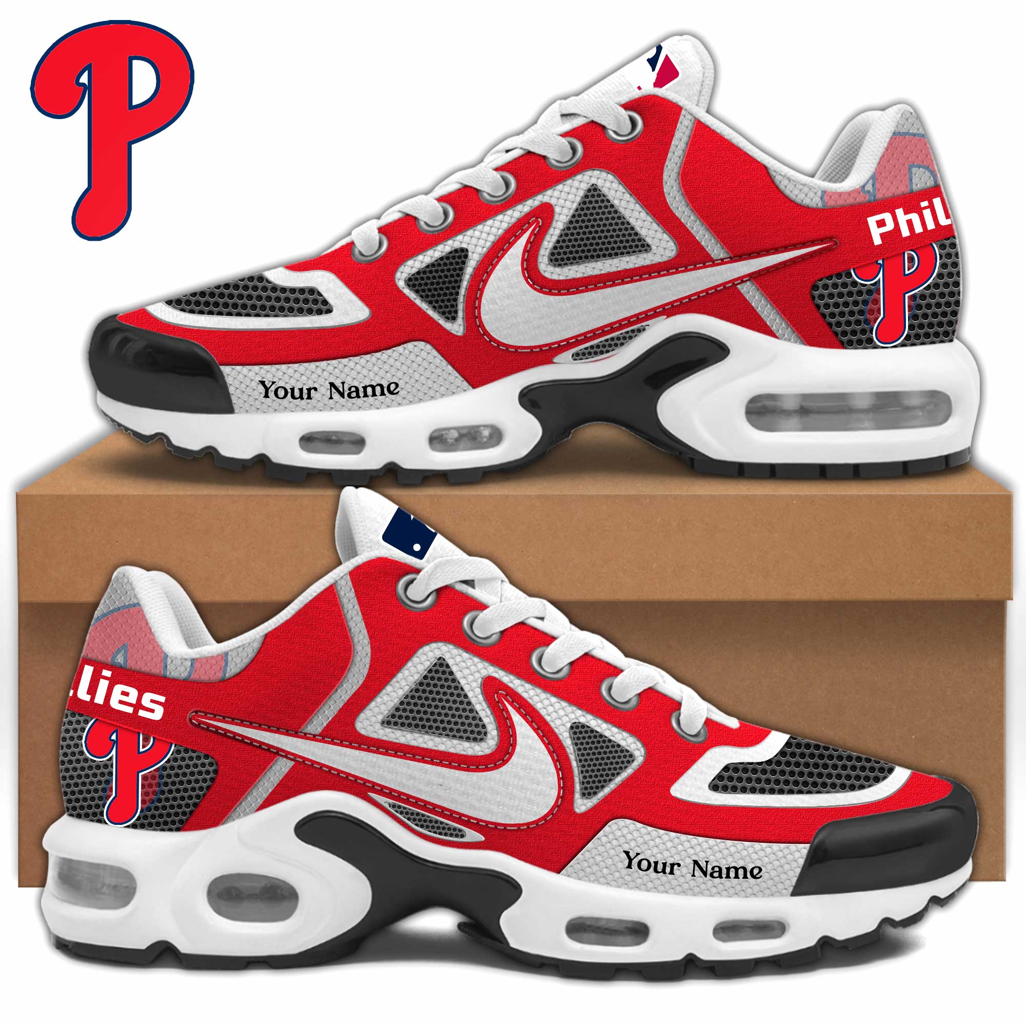 Philadelphia Phillies Mlb Air Max Plus Shoes Custom Name