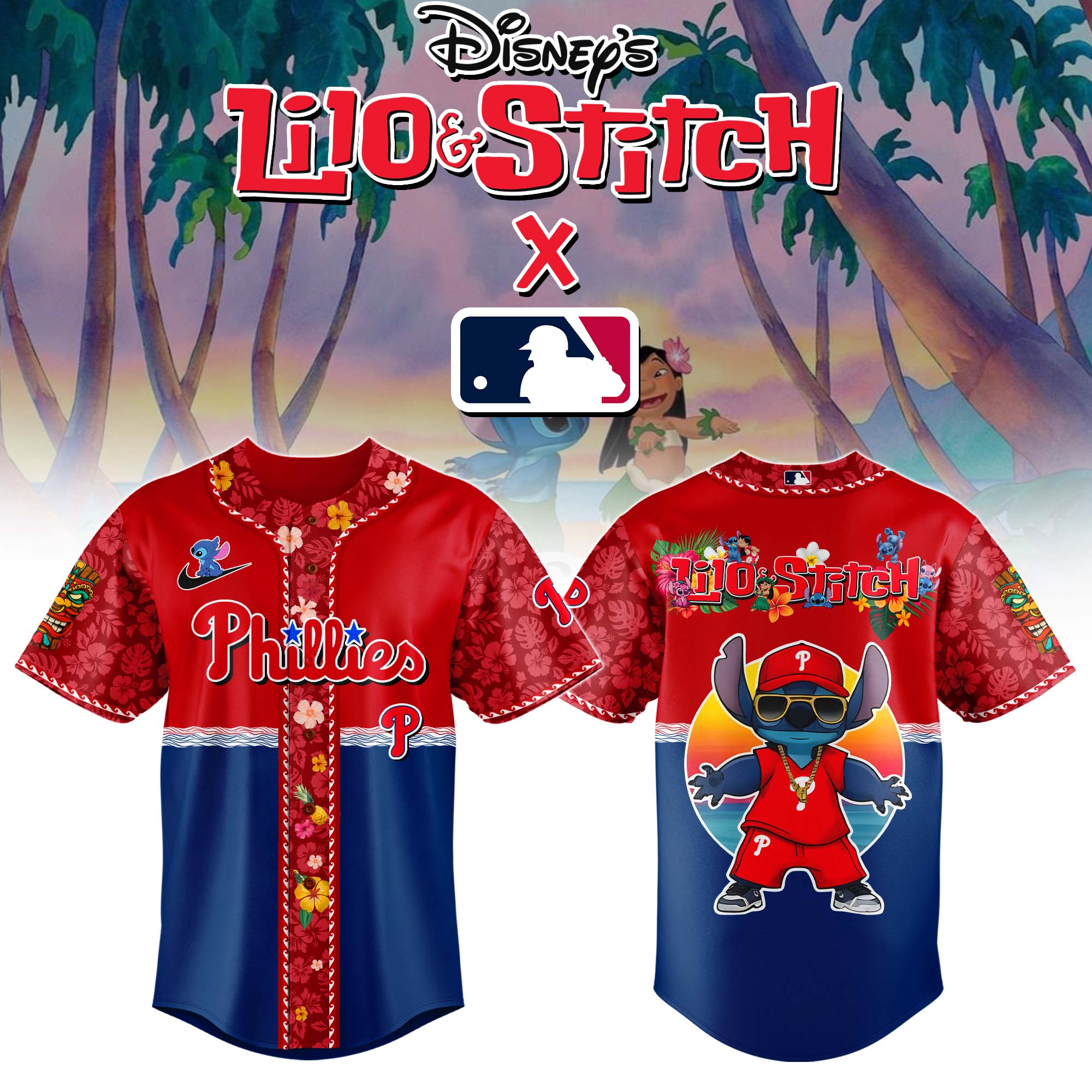 Philadelphia Phillies Mlb X Bluey And Bingo Special Edition Custom Baseball Jersey 2025