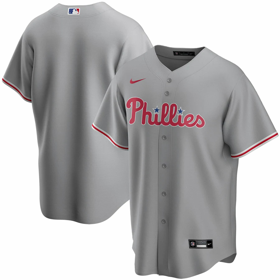 Philadelphia Phillies Road 2020 Replica Team Baseball Jersey ÃƒÂ¢Ã¢â€šÂ¬Ã¢â‚¬Å“ Gray