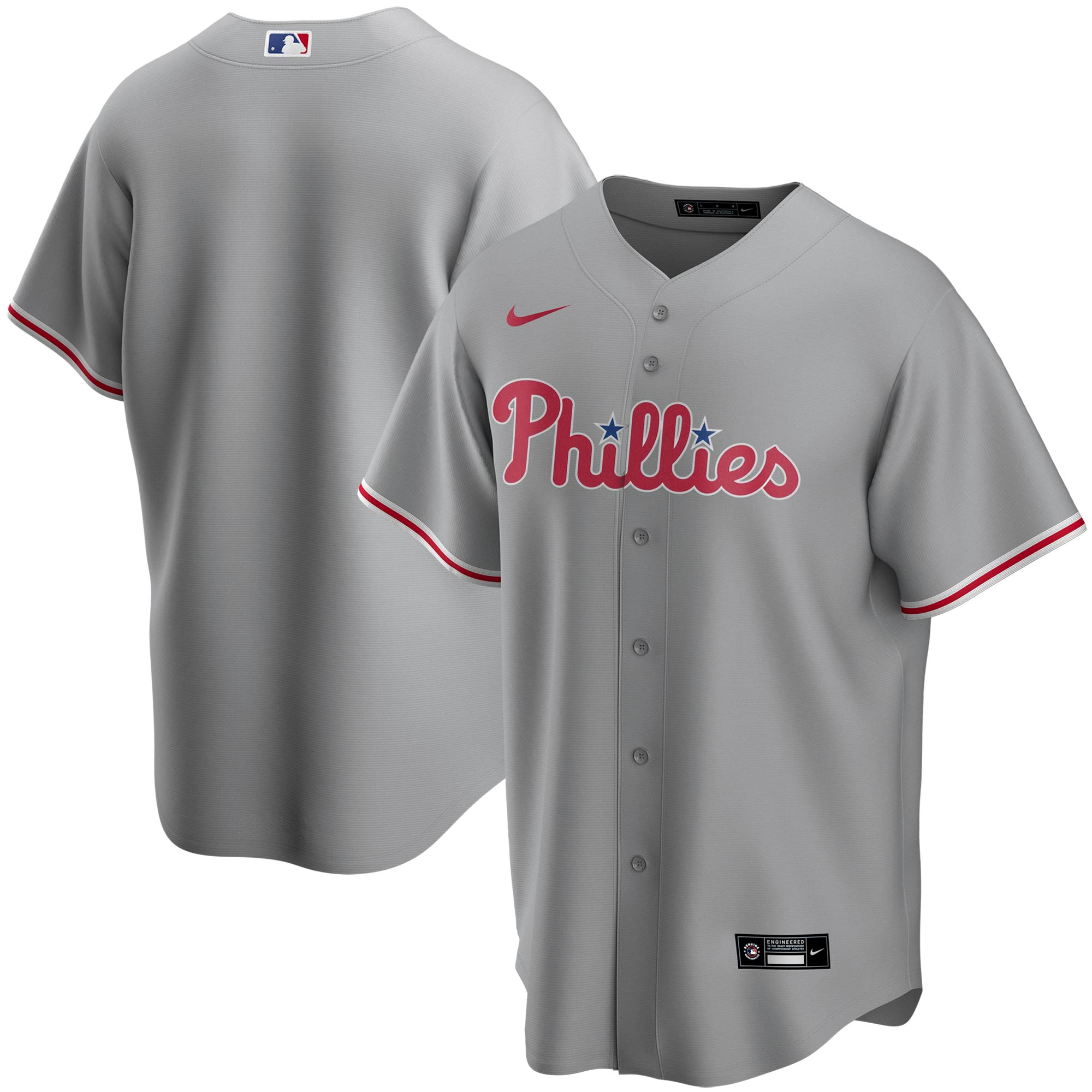 Philadelphia Phillies Road Replica Team Baseball Jersey - Gray