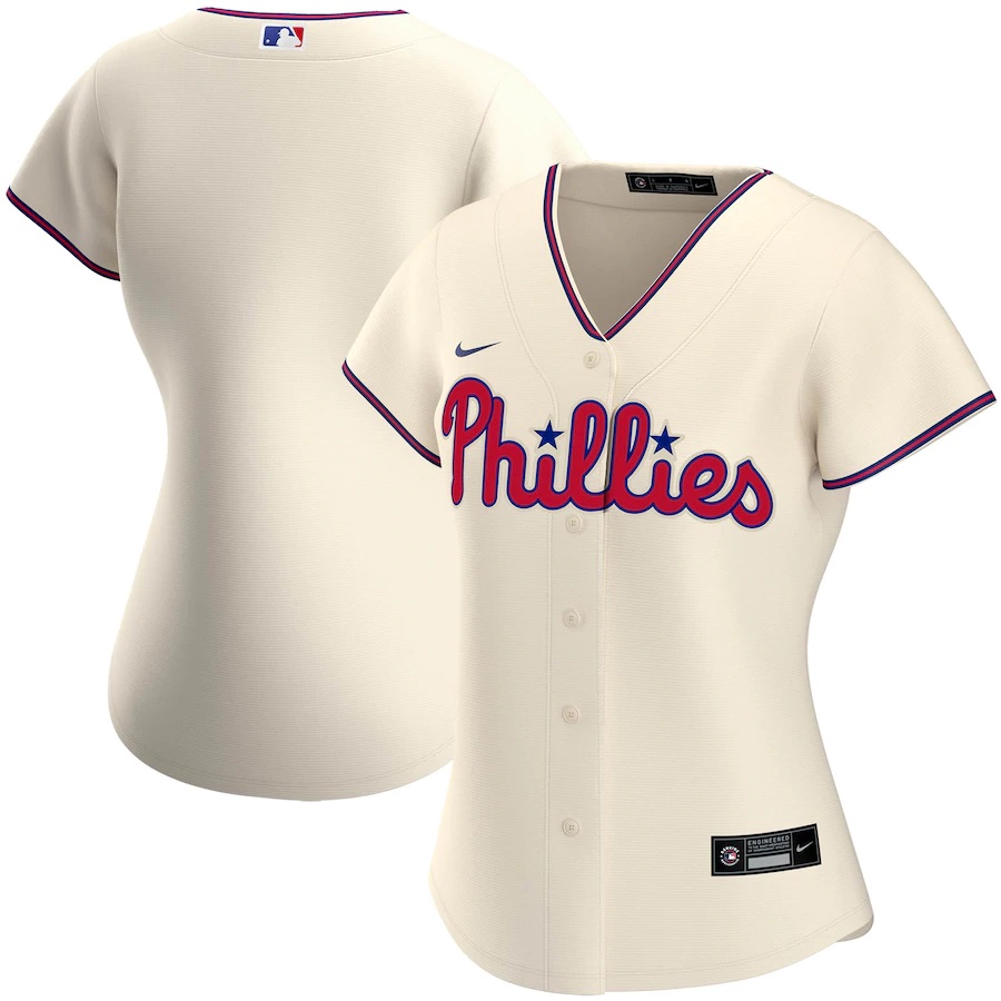 Philadelphia Phillies Women's Alternate 2020 Replica Team Baseball Jersey ÃƒÂ¢Ã¢â€šÂ¬Ã¢â‚¬Å“ Cream