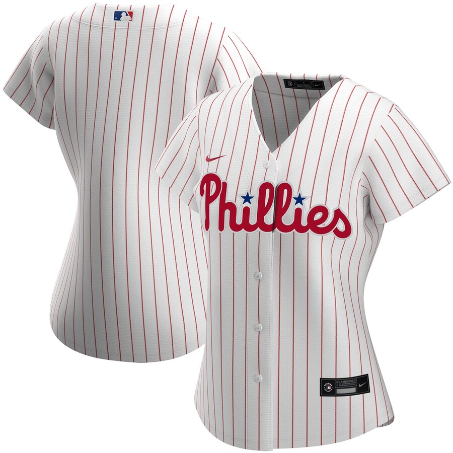 Philadelphia Phillies Women's Home 2020 Replica Team Baseball Jersey ÃƒÂ¢Ã¢â€šÂ¬Ã¢â‚¬Å“ White