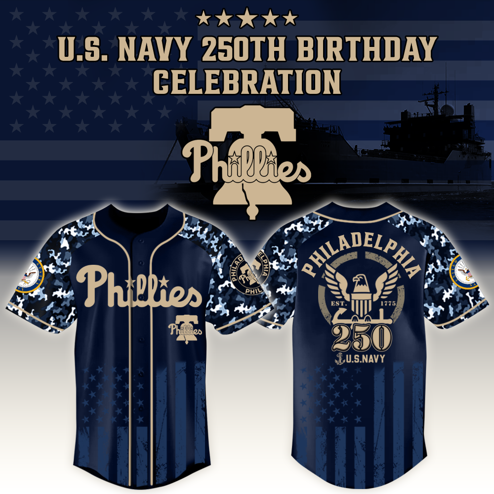 Philadelphia Phillies X Mlb Honoring 250 Years Of The U.s. Navy – Mlb Custom Baseball Jersey