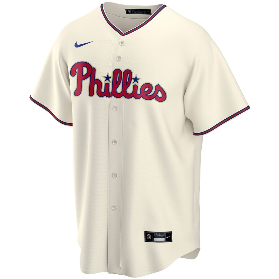 Alternative view of Philadelphia Phillies Youth Alternate 2020 Replica Team Baseball Jersey - Cream