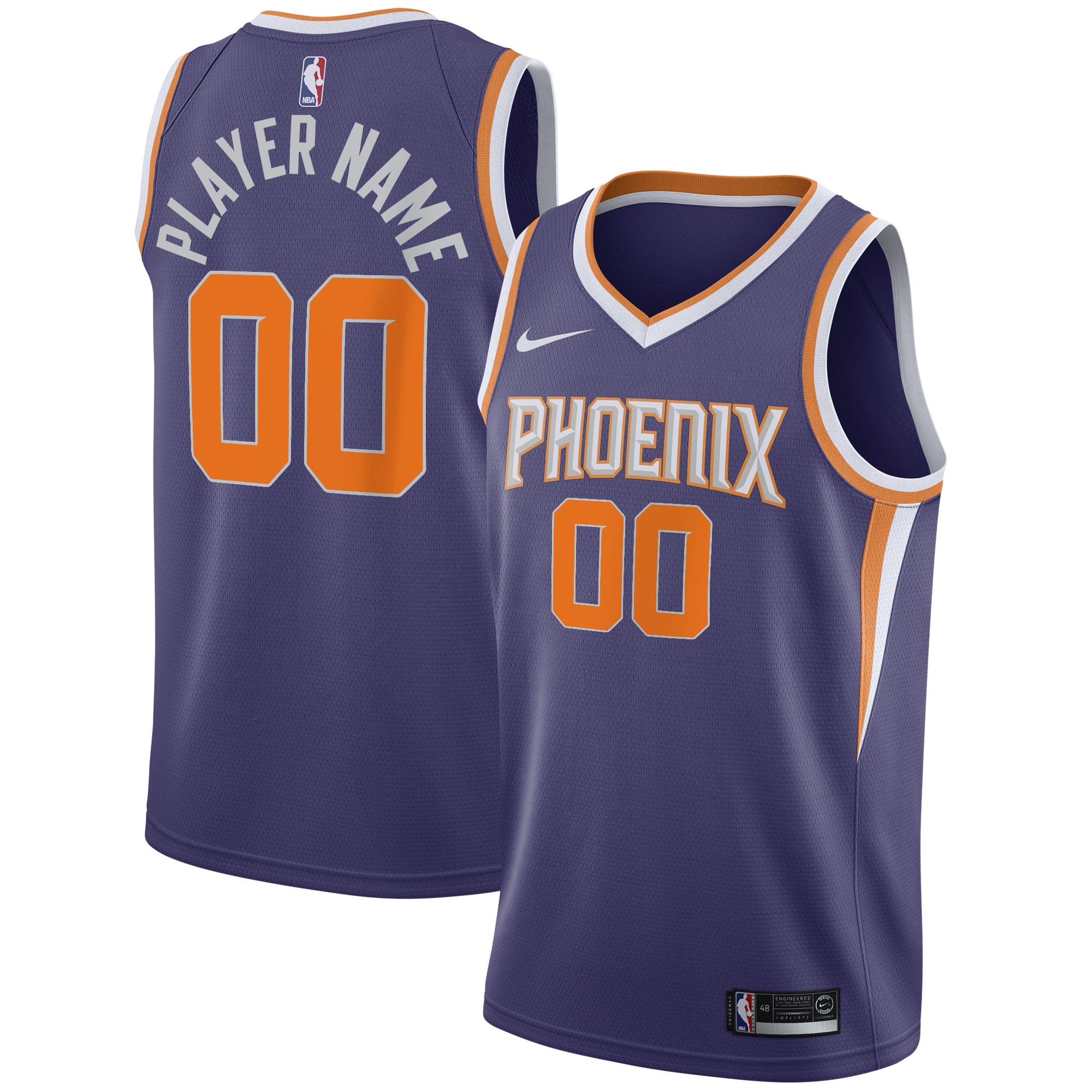 Phoenix Suns 2020/21 Swingman Custom Basketball Jersey - Icon Edition - Purple