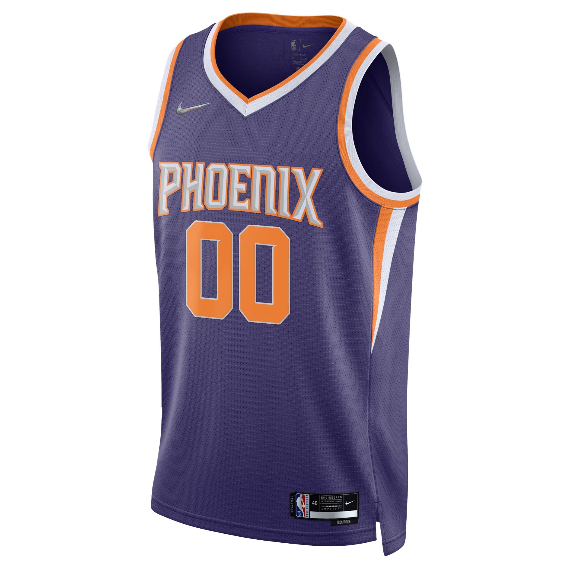 Alternative view of Phoenix Suns 2021/22 Diamond Swingman Custom Basketball Jersey - Icon Edition - Purple