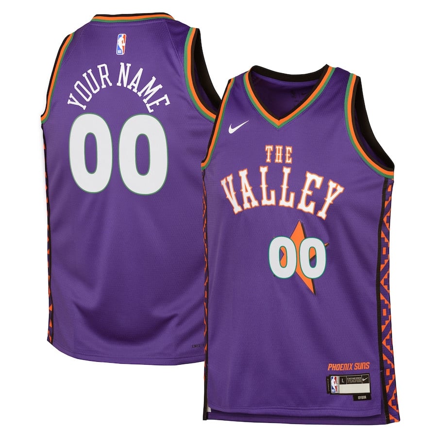 Phoenix Suns 2024/25 Swingman Custom YOUTH Basketball Jersey - City Edition - Purple - JS817 