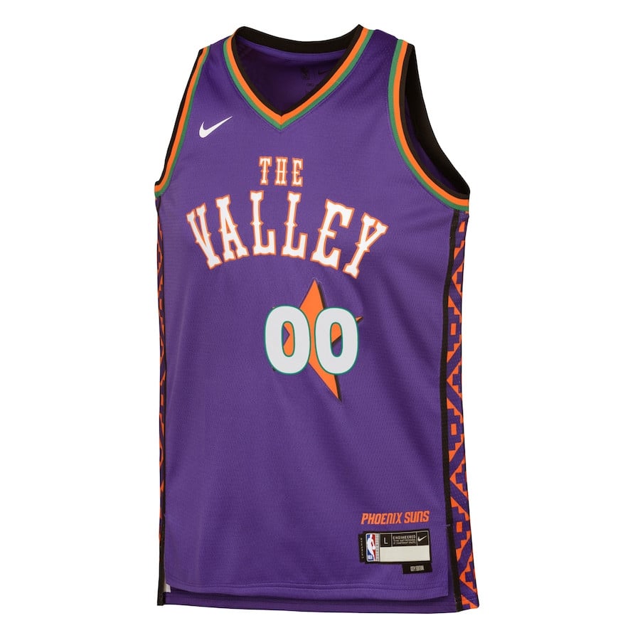 Alternative view of Phoenix Suns 2024/25 Swingman Custom YOUTH Basketball Jersey - City Edition - Purple - JS817 