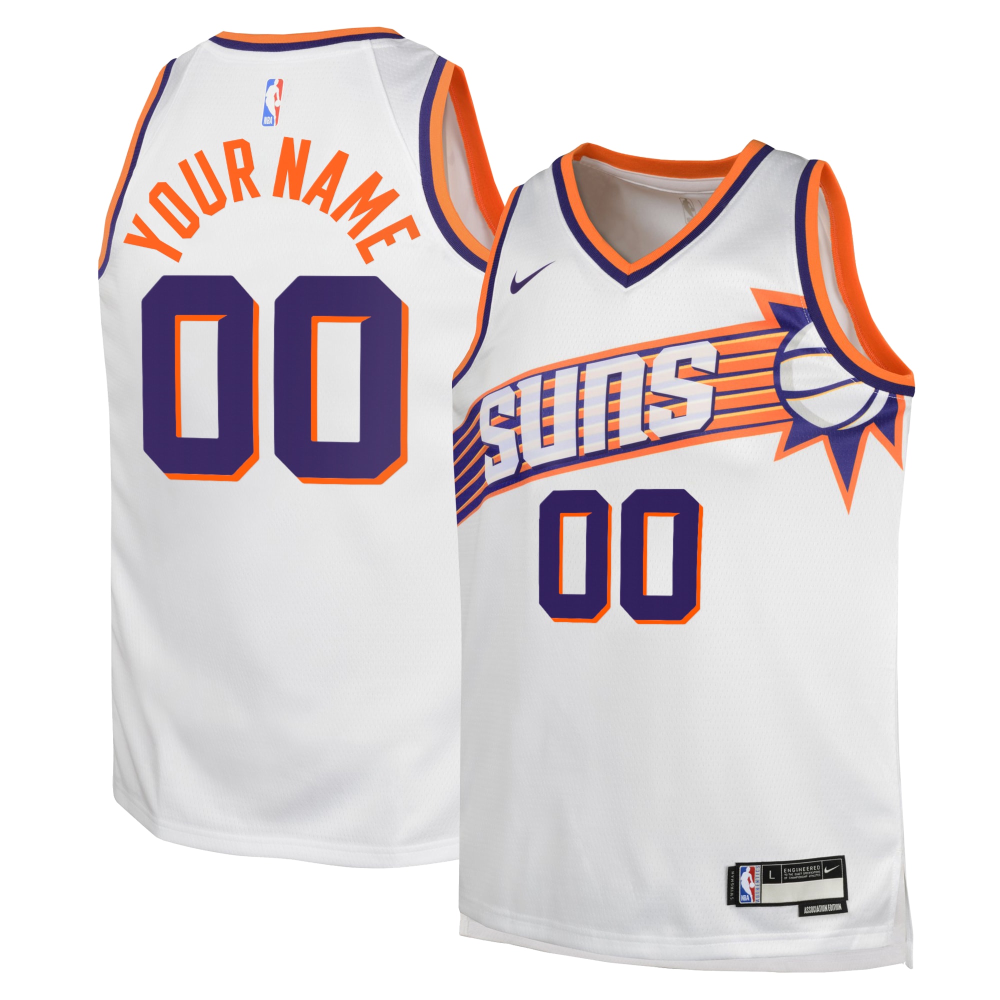 Phoenix Suns Association Swingman Basketball Jersey - Custom - Youth - JS537 