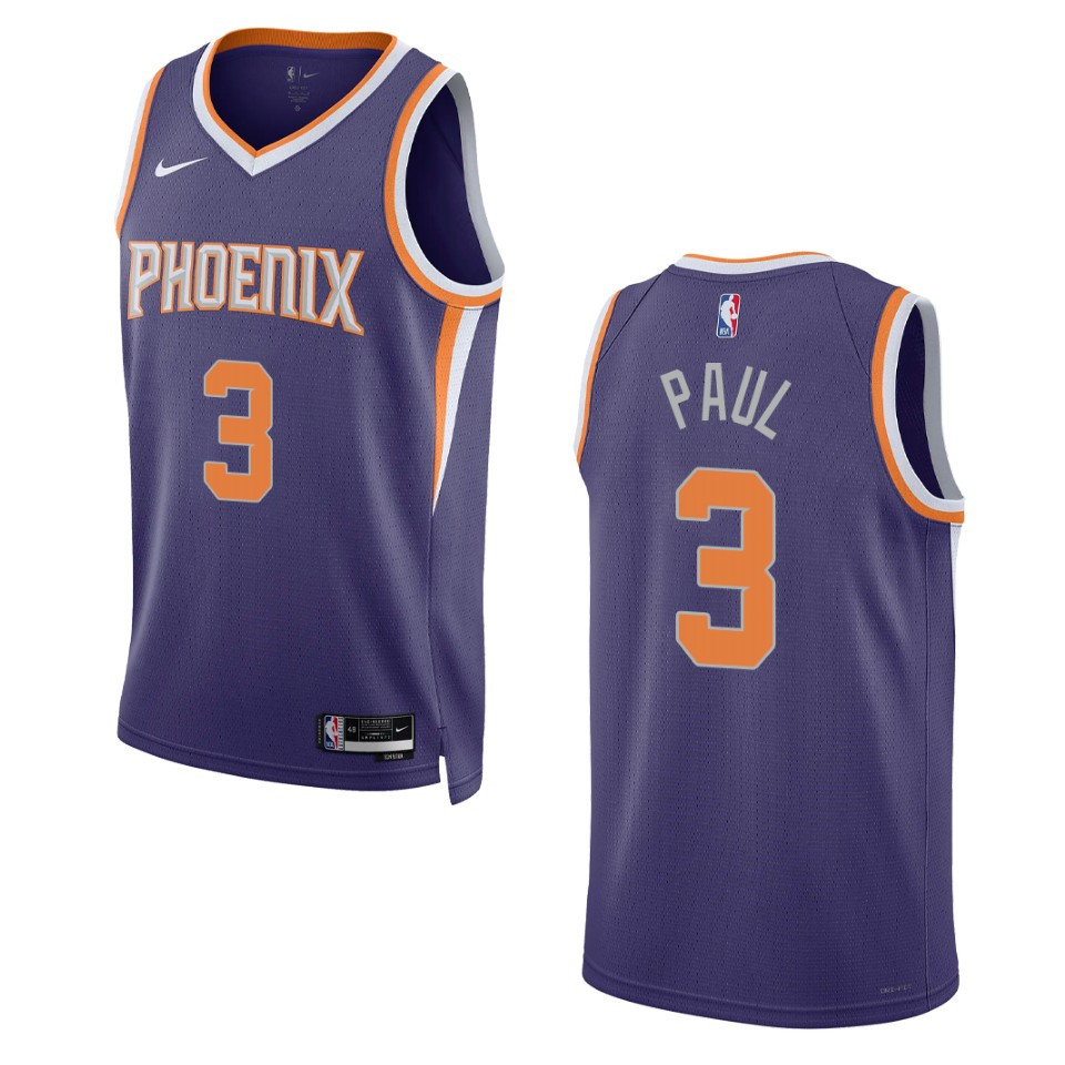 Phoenix Suns Chris Paul 2022-23 Icon Edition Purple Swingman Basketball Jersey