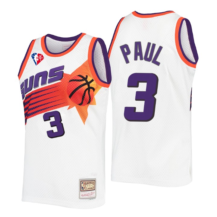 Phoenix Suns Chris Paul 75th Anniversary Logo Throwback Basketball Jersey