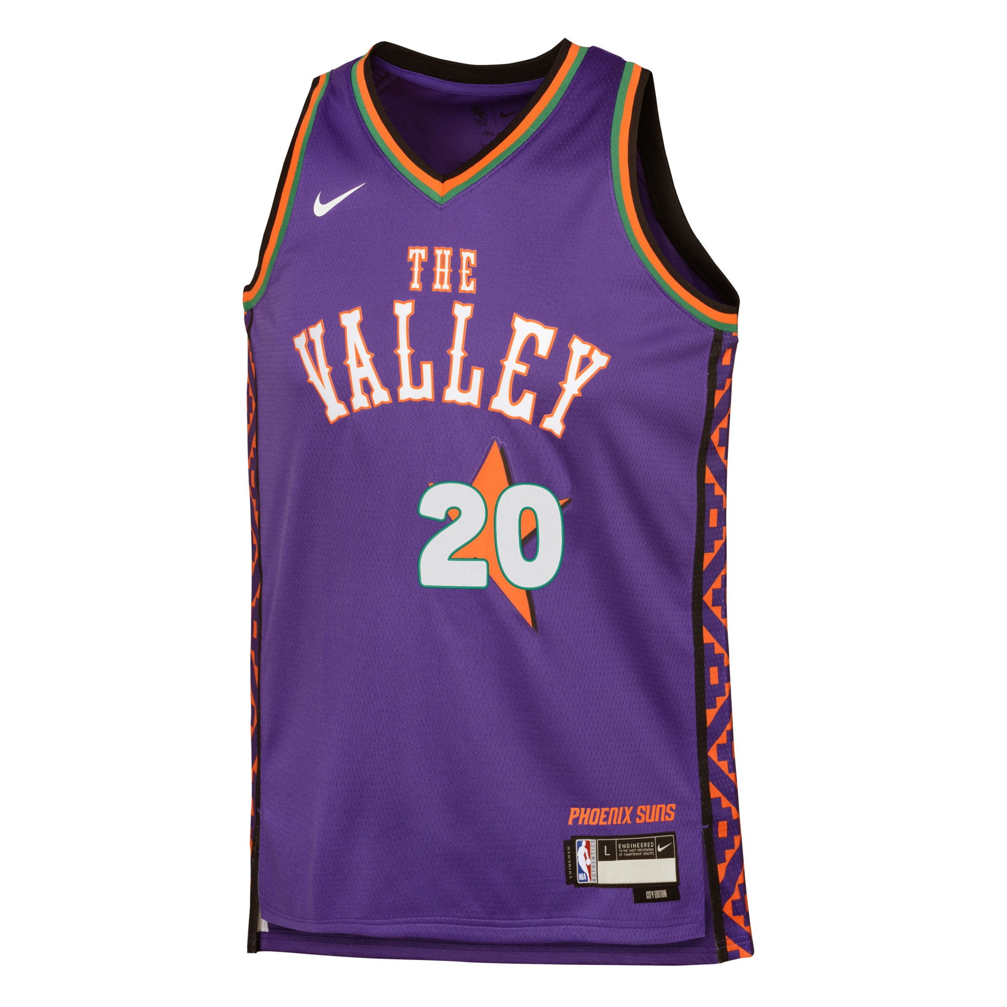 Alternative view of Phoenix Suns City Edition Swingman Basketball Jersey 2024 - Purple - Jusuf Nurkić - Youth - JS883 