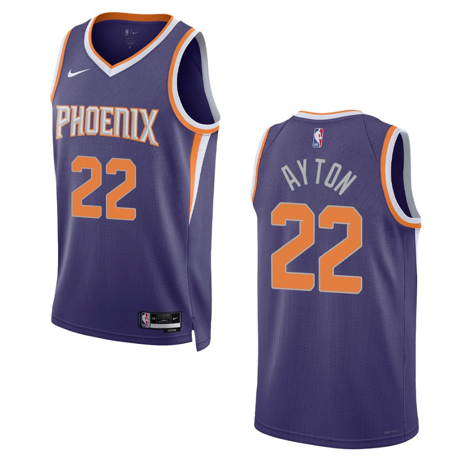 Phoenix Suns Deandre Ayton 2022-23 Icon Edition Purple Swingman Basketball Jersey