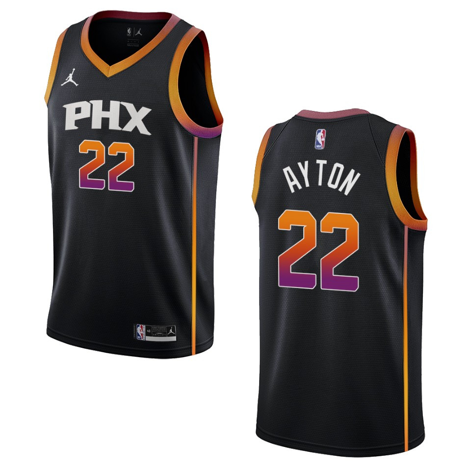 Phoenix Suns Deandre Ayton 2022-23 Statement Edition Black Swingman Basketball Jersey