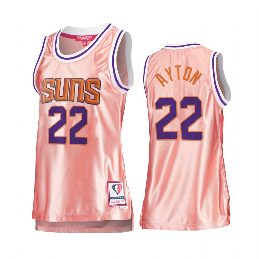Phoenix Suns Deandre Ayton 22 Rose Gold Pink 75th Anniversary Women's Basketball Jersey - JS322 