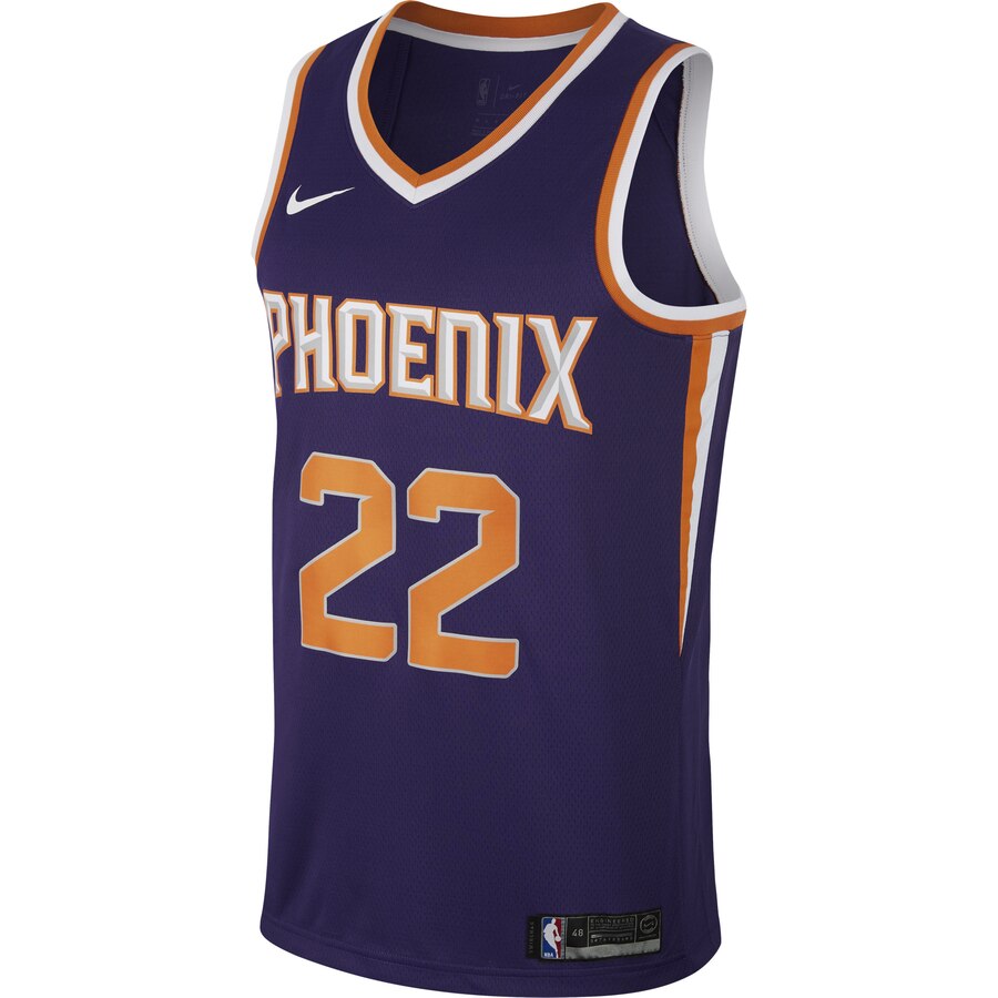 Alternative view of Phoenix Suns Deandre Ayton Men's Swingman Basketball Jersey - Purple
