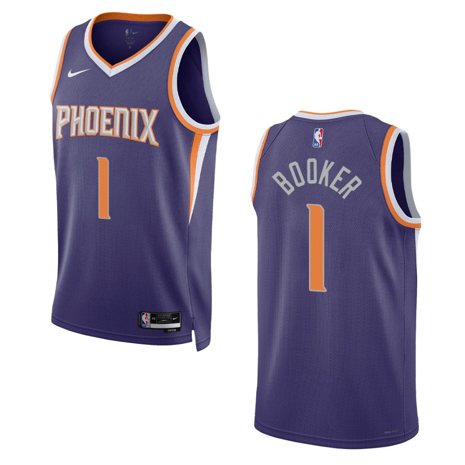 Phoenix Suns Devin Booker 2022-23 Icon Edition Purple Swingman Jersey