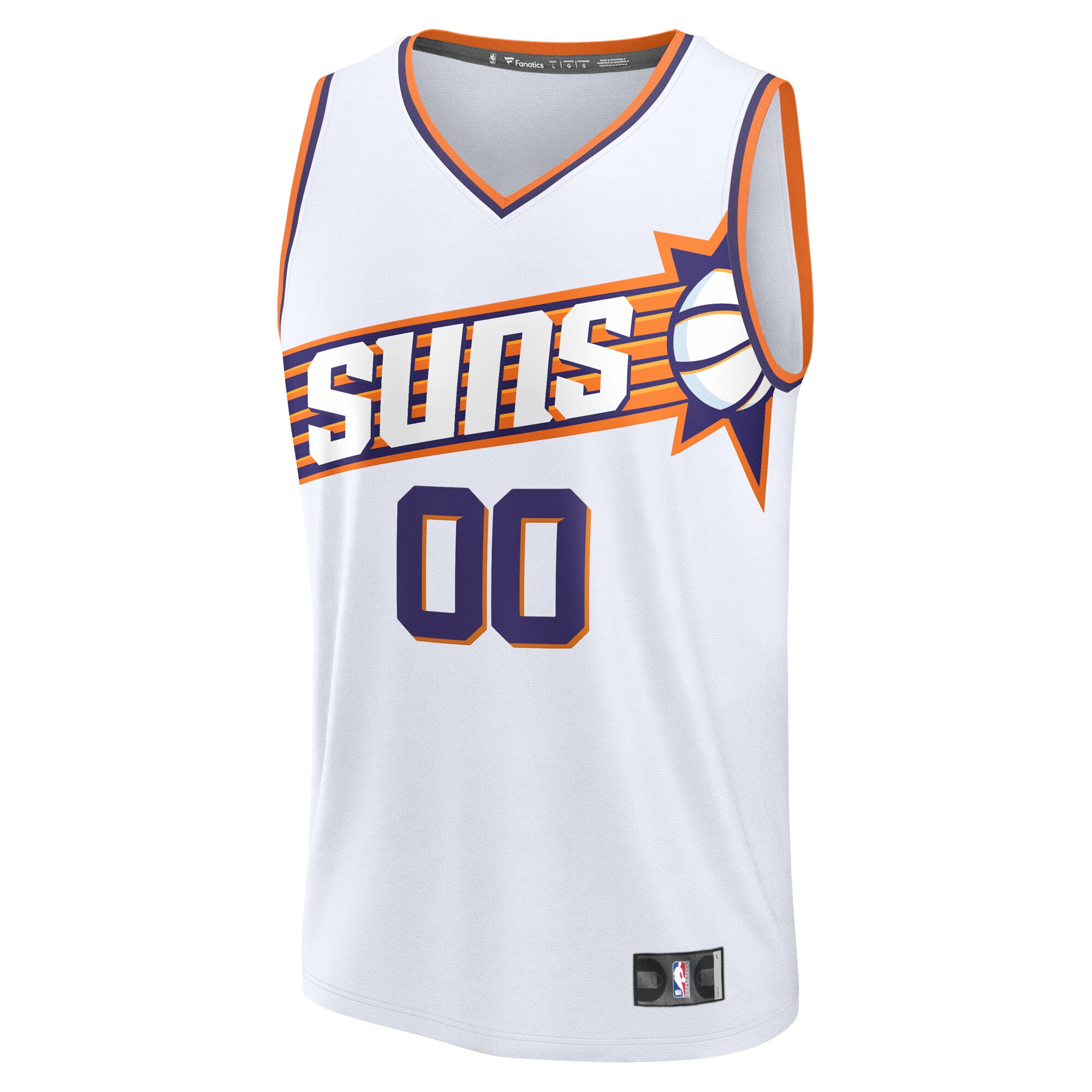 Alternative view of Phoenix Suns Fanatics Youth Custom Fast Break Jersey - White - Association Edition