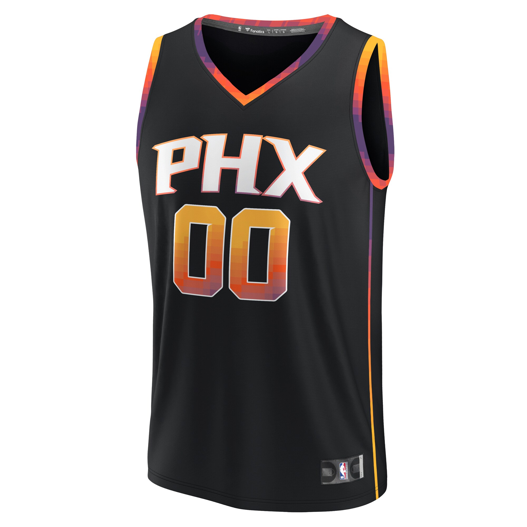 Alternative view of Phoenix Suns Fanatics Youth Fast Break Replica Custom Jersey - Statement Edition - Black