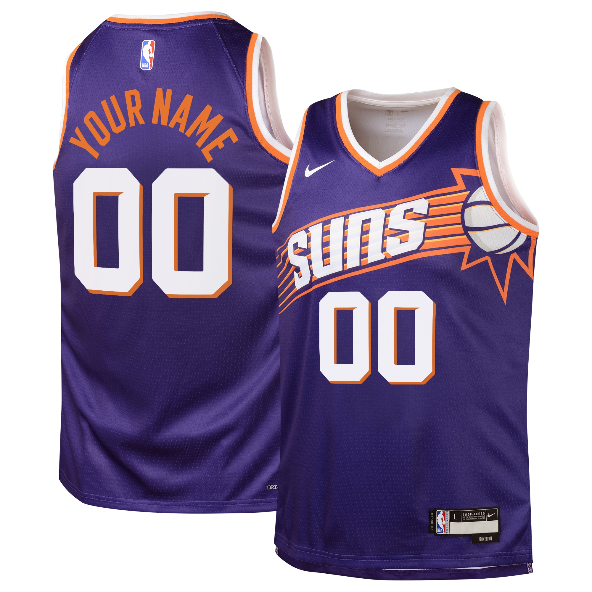 Phoenix Suns Icon Swingman Jersey - Custom - Youth - JS915 