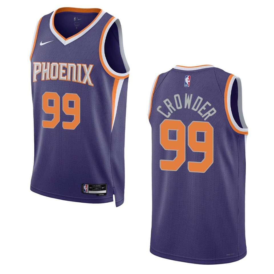 Phoenix Suns Jae Crowder 2022-23 Icon Edition Purple Swingman Basketball Jersey