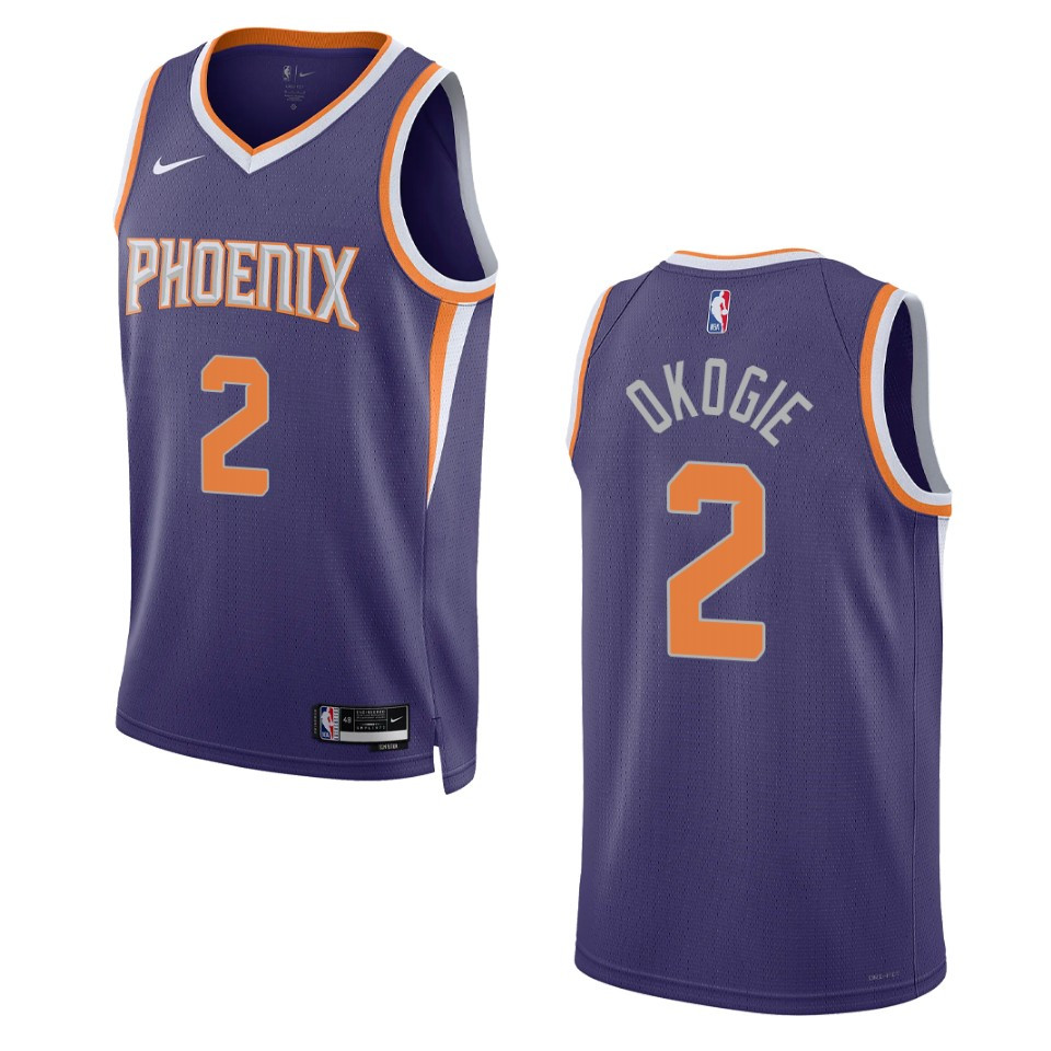 Phoenix Suns Josh Okogie 2022-23 Icon Edition Purple Swingman Basketball Jersey