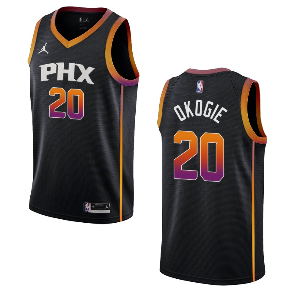 Phoenix Suns Josh Okogie 2022-23 Statement Edition Black Swingman Basketball Jersey
