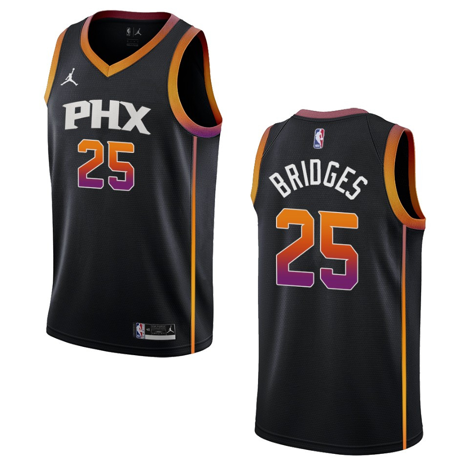 Phoenix Suns Mikal Bridges 2022-23 Statement Edition Black Swingman Basketball Jersey