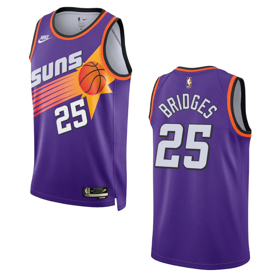 Phoenix Suns Mikal Bridges Purple Swingman 2022-23 Classic Edition Basketball Jersey