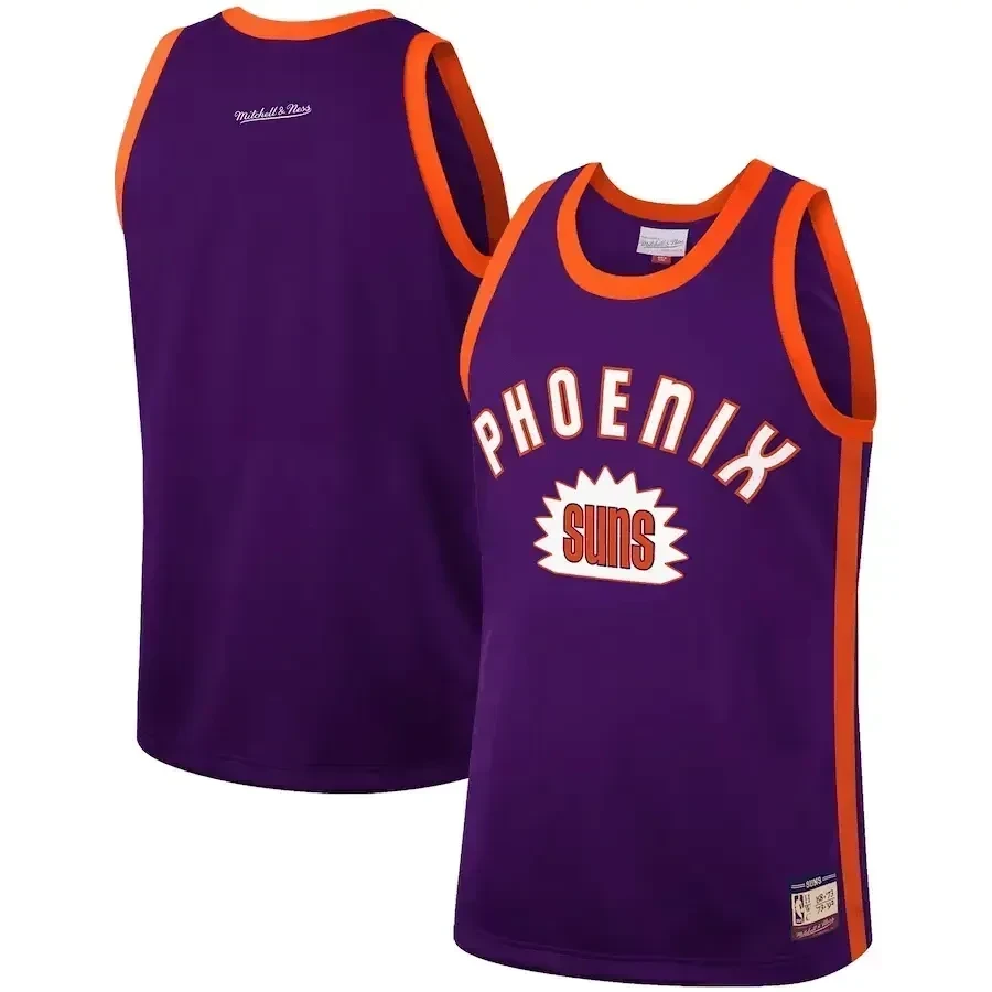 Phoenix Suns Mitchell & Ness Hardwood Classics Team Heritage Fashion Basketball Jersey - Purple - JS976 