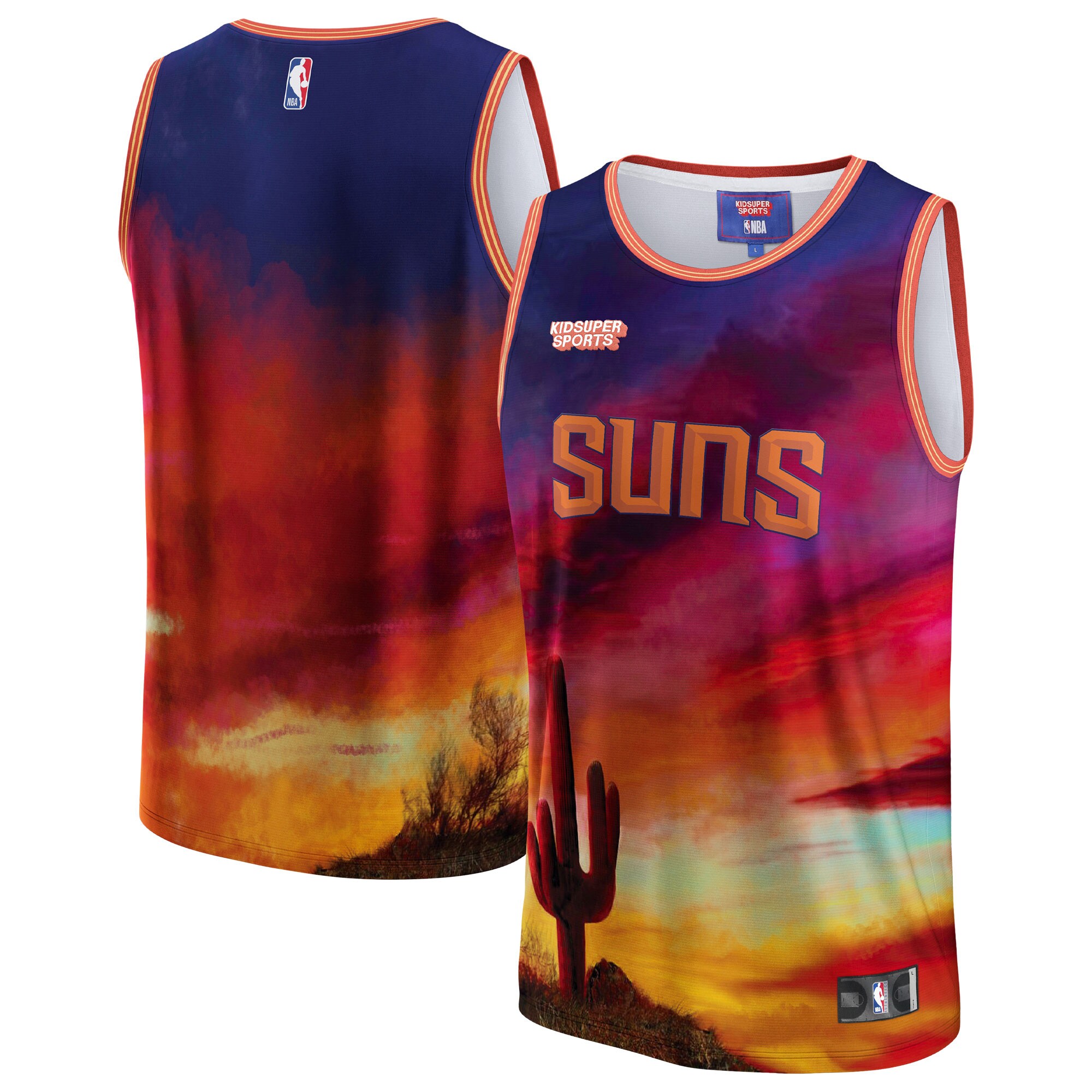 Phoenix Suns Nba & Kidsuper Studios By Fanatics Unisex Hometown Basketball Jersey - Red