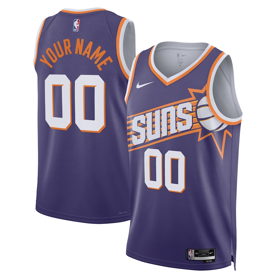 Phoenix Suns Swingman Custom Basketball Jersey - Purple - Icon Edition - JS880 