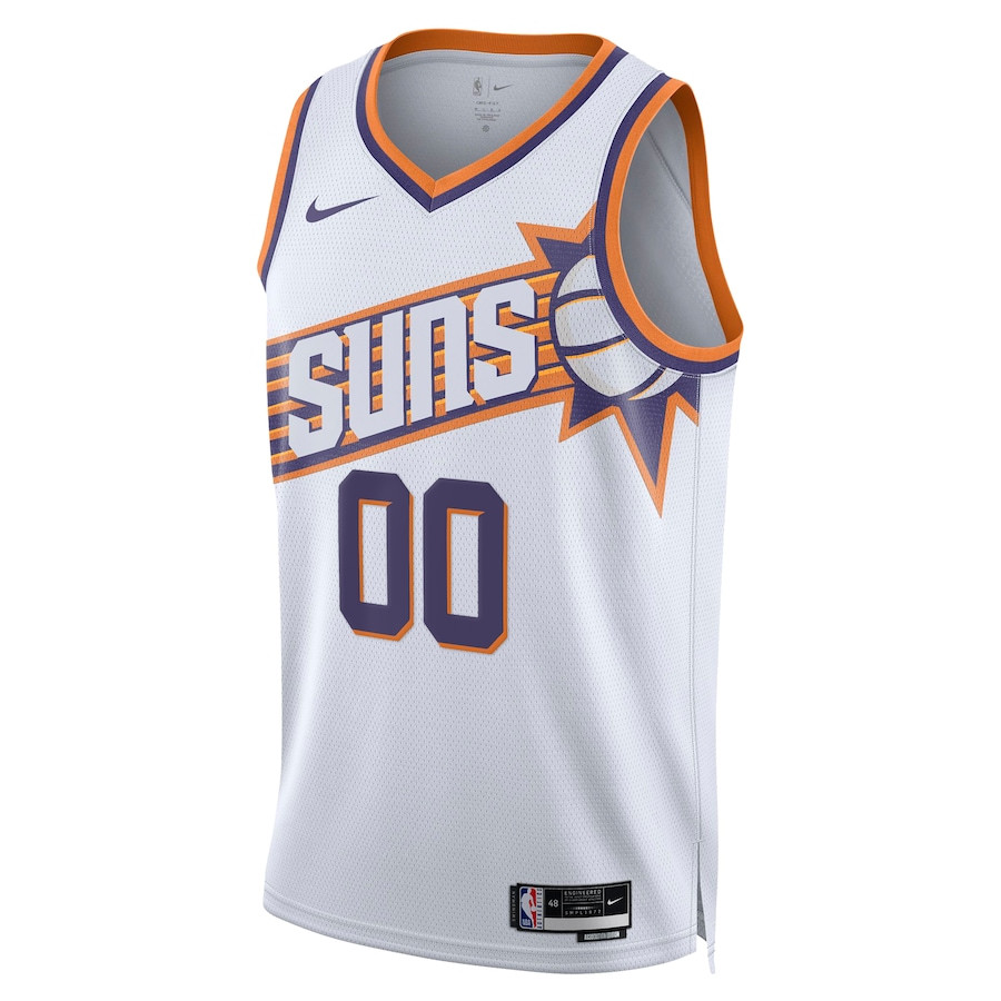 Alternative view of Phoenix Suns Swingman Custom Basketball Jersey - White - Association Edition - JS758 
