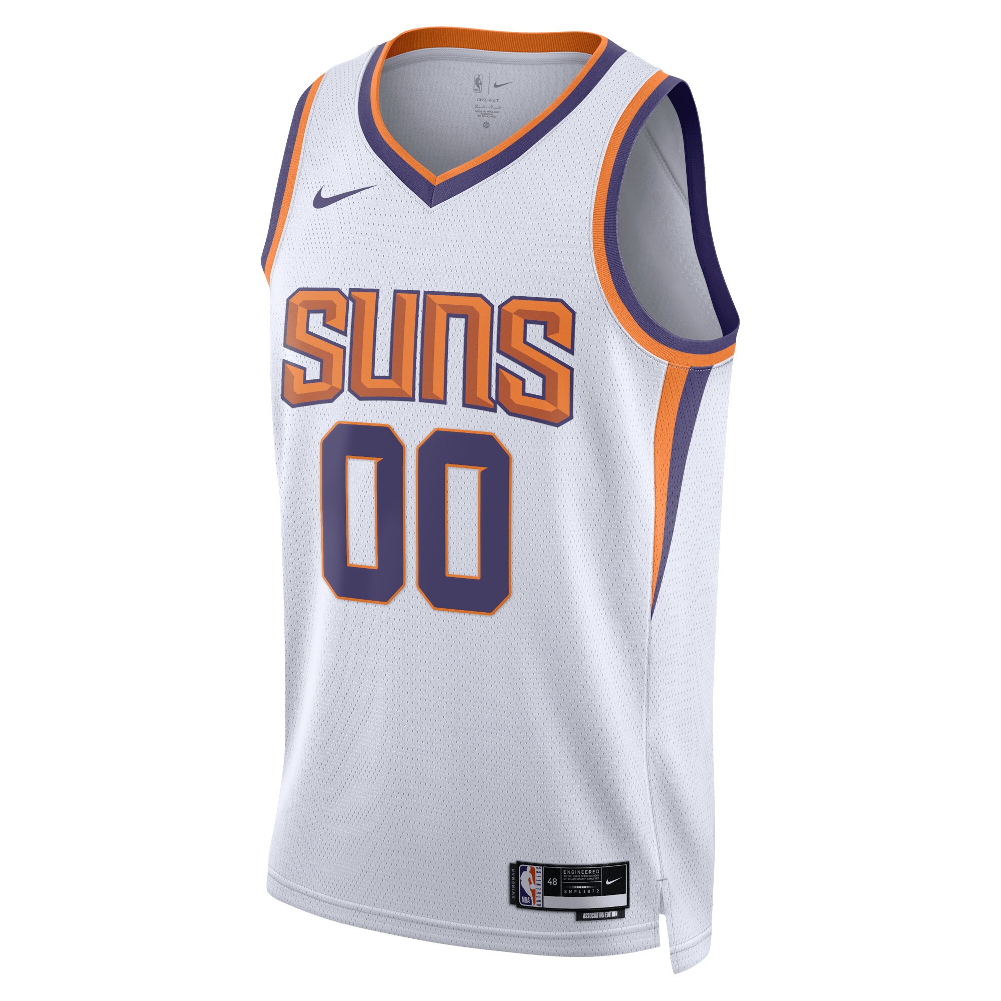 Alternative view of Phoenix Suns Unisex 2022/23 Swingman Custom Basketball Jersey White - Association Edition