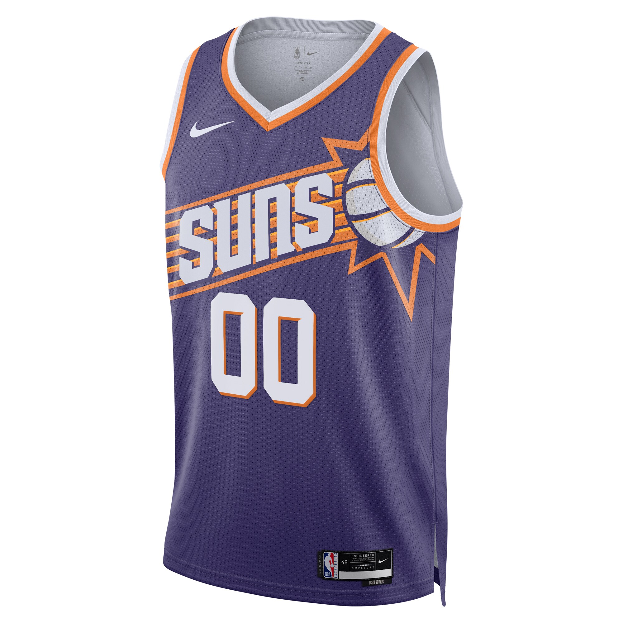 Alternative view of Phoenix Suns Unisex Swingman Custom Basketball Jersey - Purple - Icon Edition