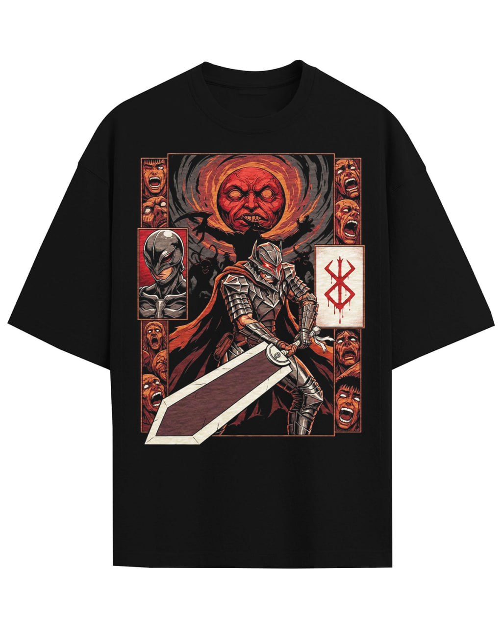 Berserk Guts Black Swordsman Vintage 90s Dark Fantasy Anime Heavy Metal 9