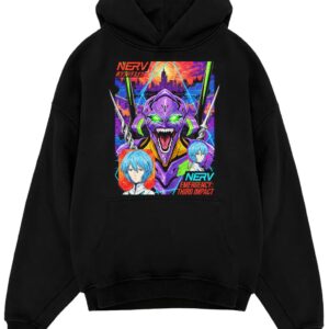 Alternative view of Neon Genesis Evangelion Unit 01 Mecha Anime 90s Cyberpunk Retro 3