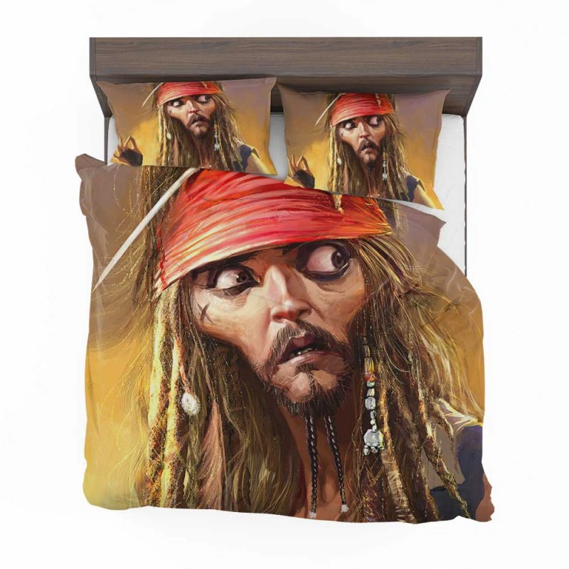 Alternative view of Pirates Of The Caribbean Movie Jack Sparrow Bedding Set - Custom Bedding Set