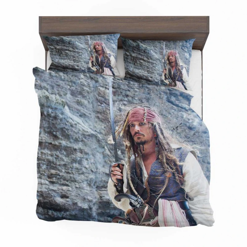 Alternative view of Pirates Of The Caribbean On Stranger Tides Movie Jack Sparrow Bedding Set - Custom Bedding Set